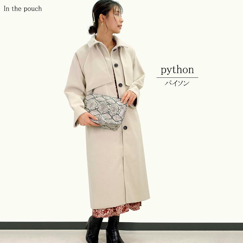 ムートン風バッグ リバーシブル トートバッグ レディース ポーチ付き インポーチ パイソン 柔らかい 大容量 |  | 10