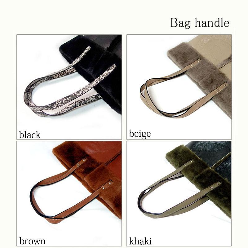 ムートン風バッグ リバーシブル トートバッグ レディース ポーチ付き インポーチ パイソン 柔らかい 大容量 |  | 14