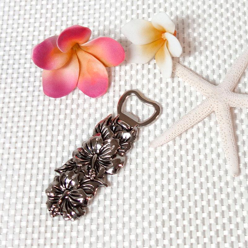 ハワイアン 栓抜き ボトルオープナー ハイビスカスデザイン シルバー キッチン レトロ variety |  | 02