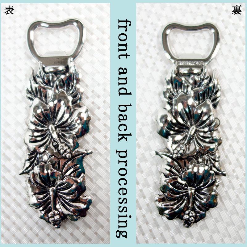 ハワイアン 栓抜き ボトルオープナー ハイビスカスデザイン シルバー キッチン レトロ variety |  | 03