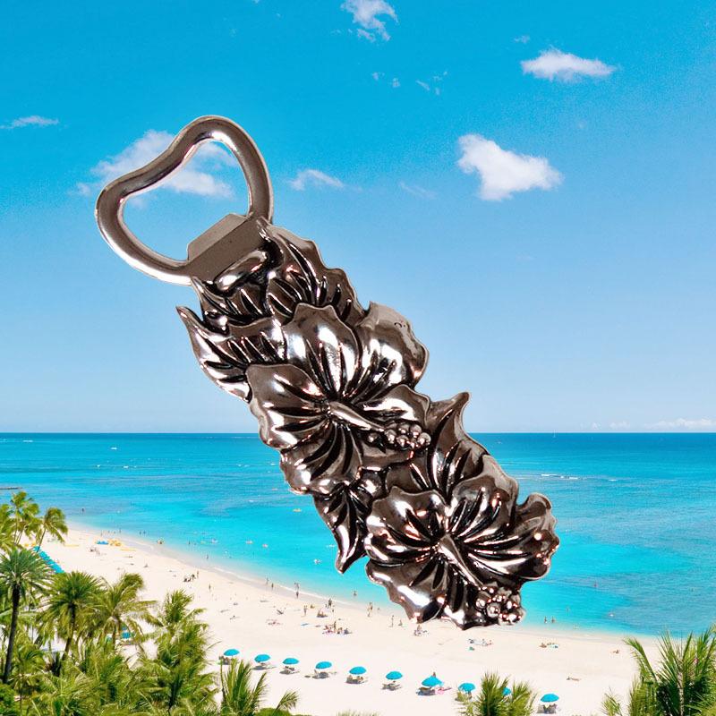 ハワイアン 栓抜き ボトルオープナー ハイビスカスデザイン シルバー キッチン レトロ variety |  | 04