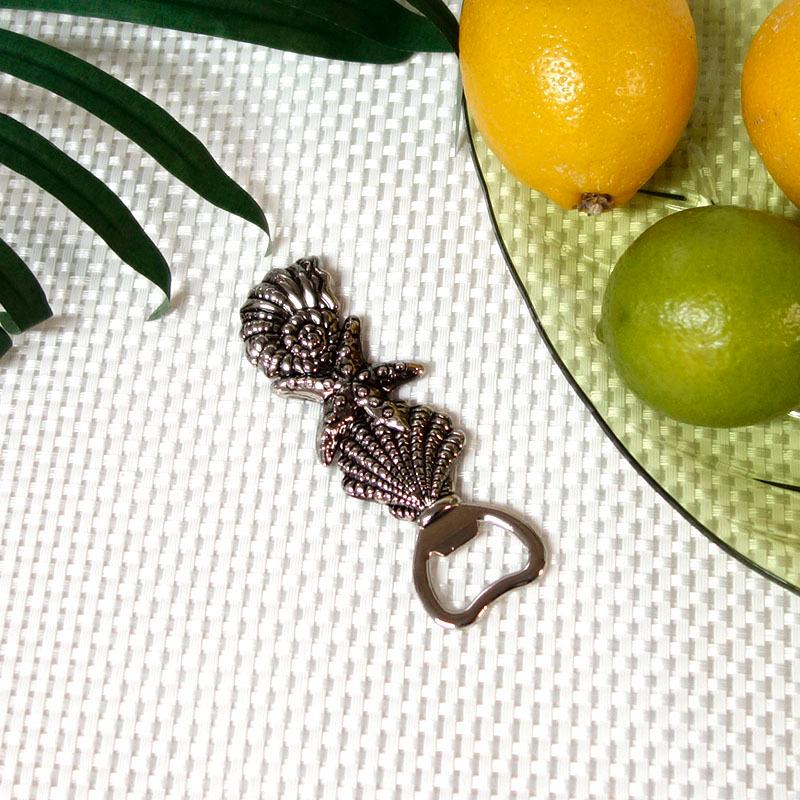 ハワイアン 栓抜き ボトルオープナー シェルデザイン シルバー キッチン 宅飲み レトロ ギフト variety |  | 01