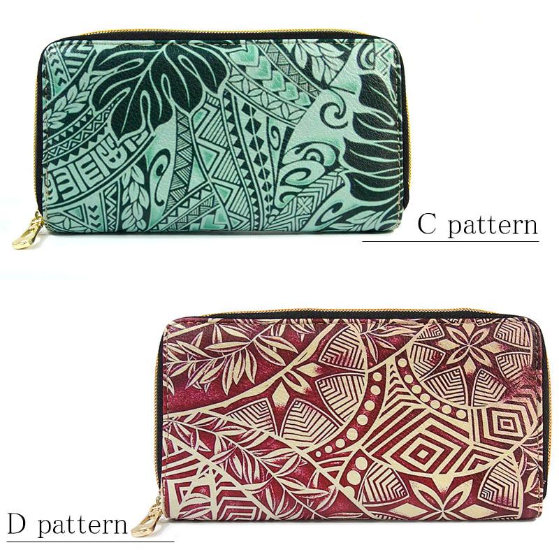 財布 レディース 長財布 ラウンドファスナー ロングウォレット 植物 花柄 防水 幾何学模様 8パターン |  | 14