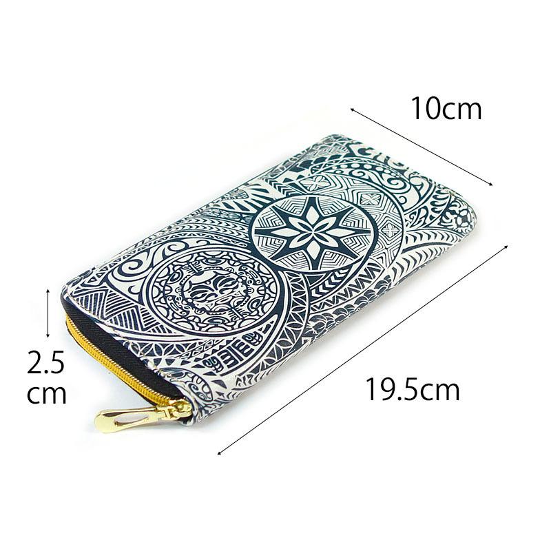 財布 レディース 長財布 ラウンドファスナー ロングウォレット 植物 花柄 防水 幾何学模様 8パターン |  | 17