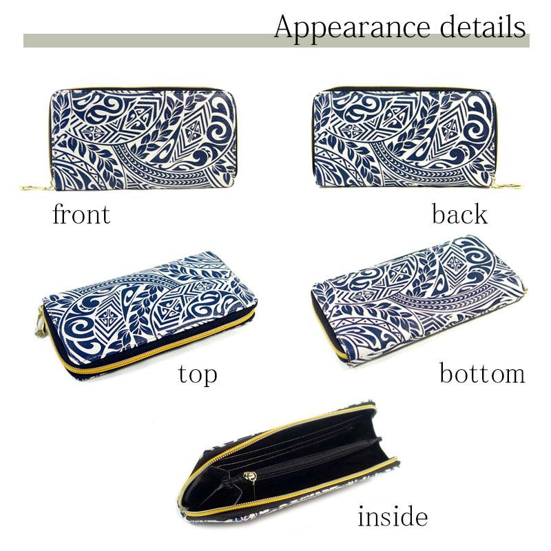 財布 レディース 長財布 ラウンドファスナー ロングウォレット 植物 花柄 防水 幾何学模様 8パターン |  | 09