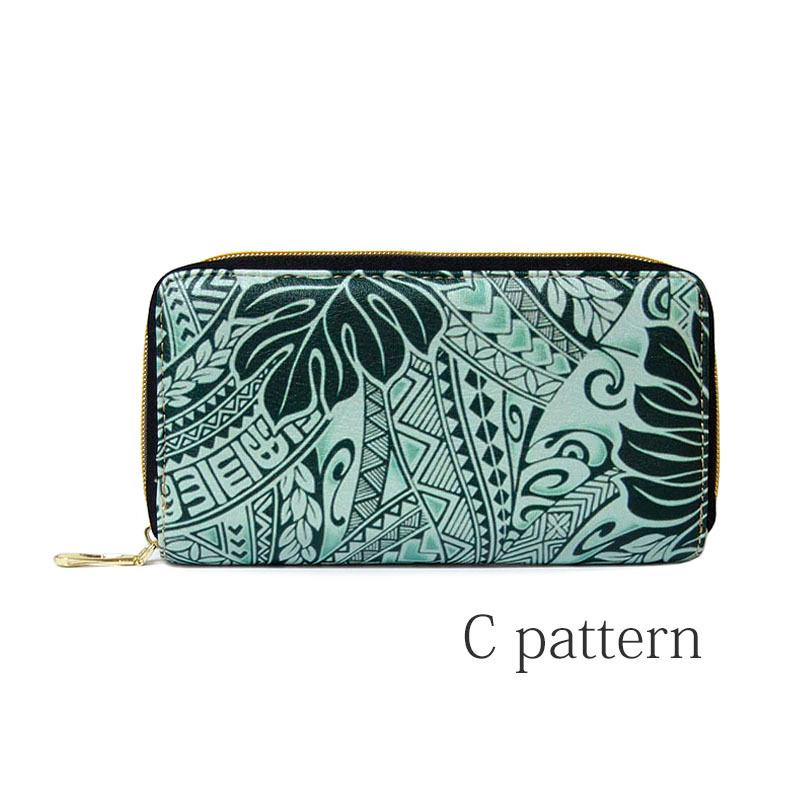 財布 レディース 長財布 ラウンドファスナー ロングウォレット 植物 花柄 防水 幾何学模様 Cパターン |  | 08