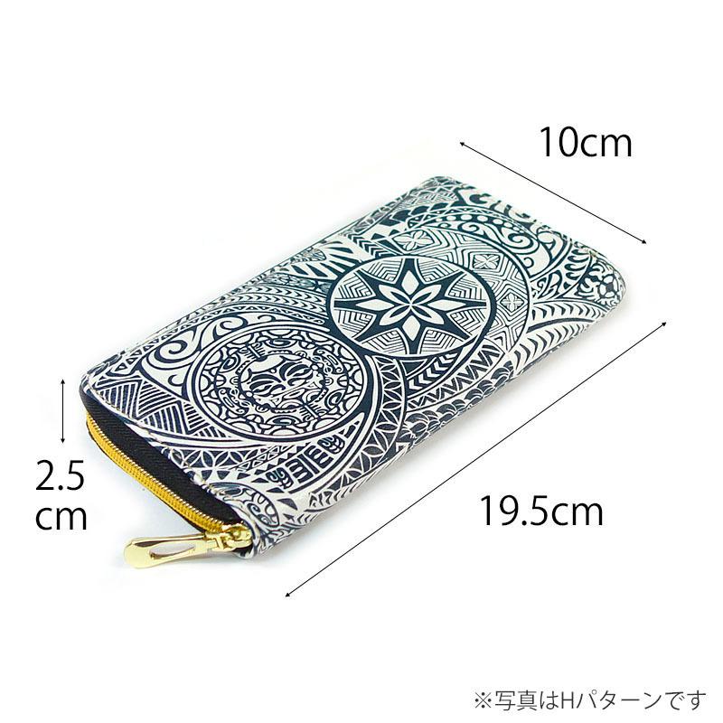 財布 レディース 長財布 ラウンドファスナー ロングウォレット 植物 花柄 防水 幾何学模様 Cパターン |  | 09