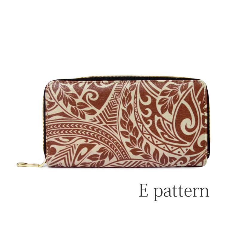 財布 レディース 長財布 ラウンドファスナー ロングウォレット 植物 花柄 防水 幾何学模様 Eパターン |  | 08
