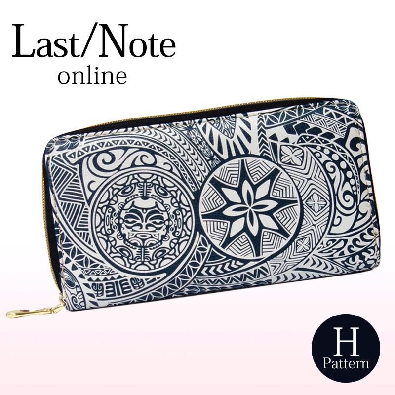 財布 レディース 長財布 ラウンドファスナー ロングウォレット 植物 花柄 防水 幾何学模様 Hパターン | 