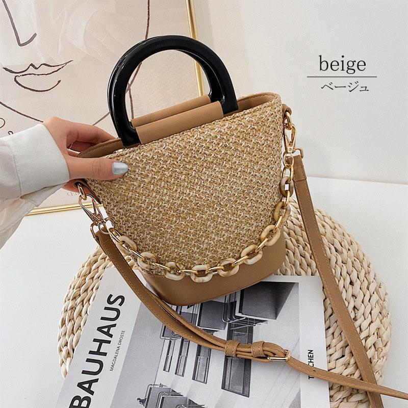 ハンドバッグ 2way ショルダーバッグ レディース 斜め掛け 小さめ 合成皮革 配色 ゴールド金具 鞄 上品 |  | 02