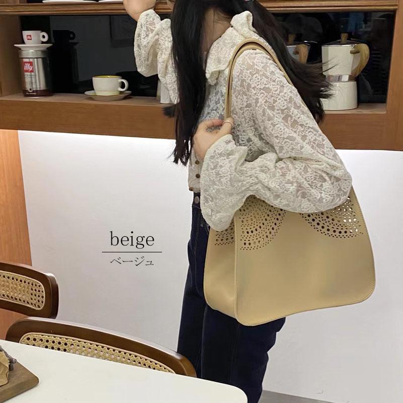 トートバッグ レディース 大きめ 軽量 パンチング 合成皮革 ショルダーバッグ ポーチ付き 手提げ 通勤 肩掛け |  | 10