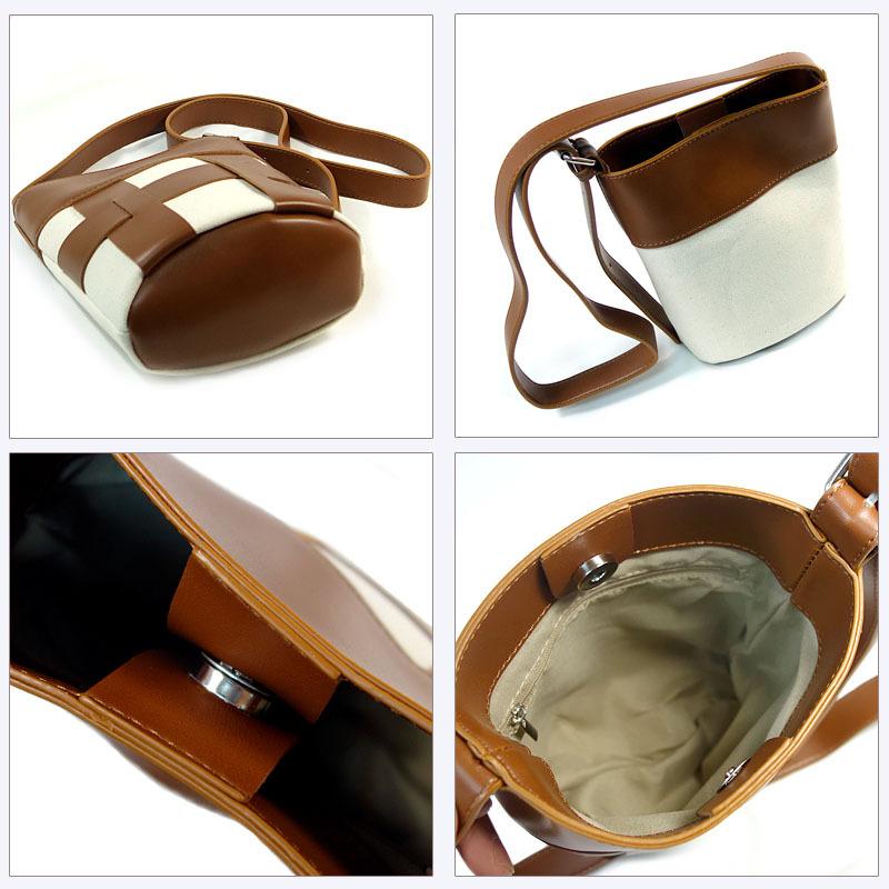 ショルダーバッグ レディース 斜め掛け 肩掛け 小さめ 合成皮革 キャンバス 軽量 機能的 抜け感 |  | 07