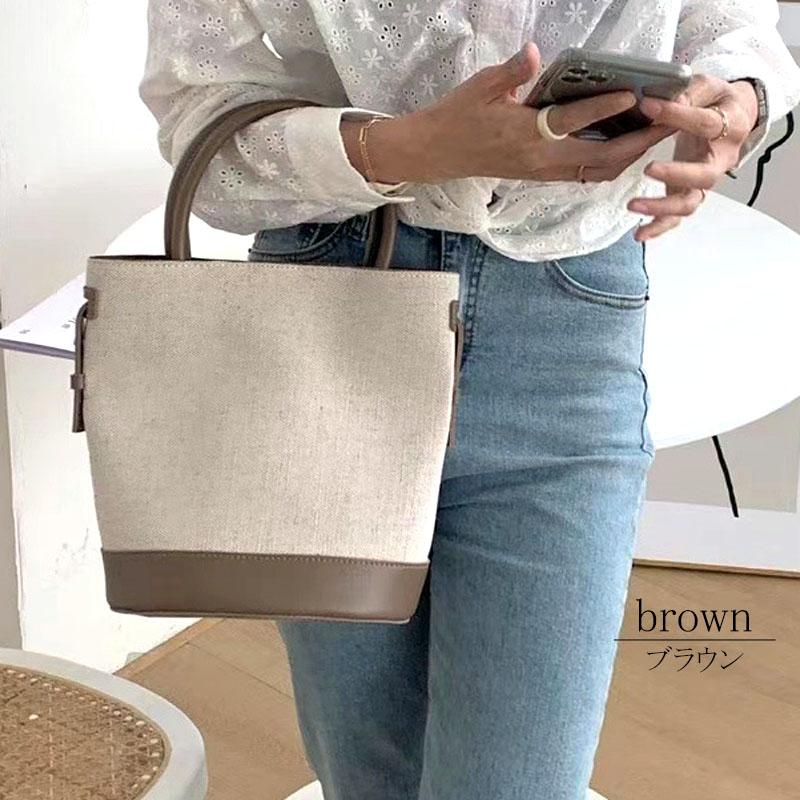 ハンドバッグ レディース 小さめ 合成皮革 2way キャンバス 斜め掛け 配色 上品 シンプル 定番 お出掛け |  | 01