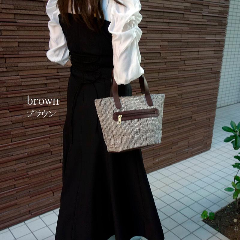 ハンドバッグ ツイード トートバッグ レディース バケツ型 手提げ 合成皮革 エコファーチャーム 軽量 きれいめ |  | 09