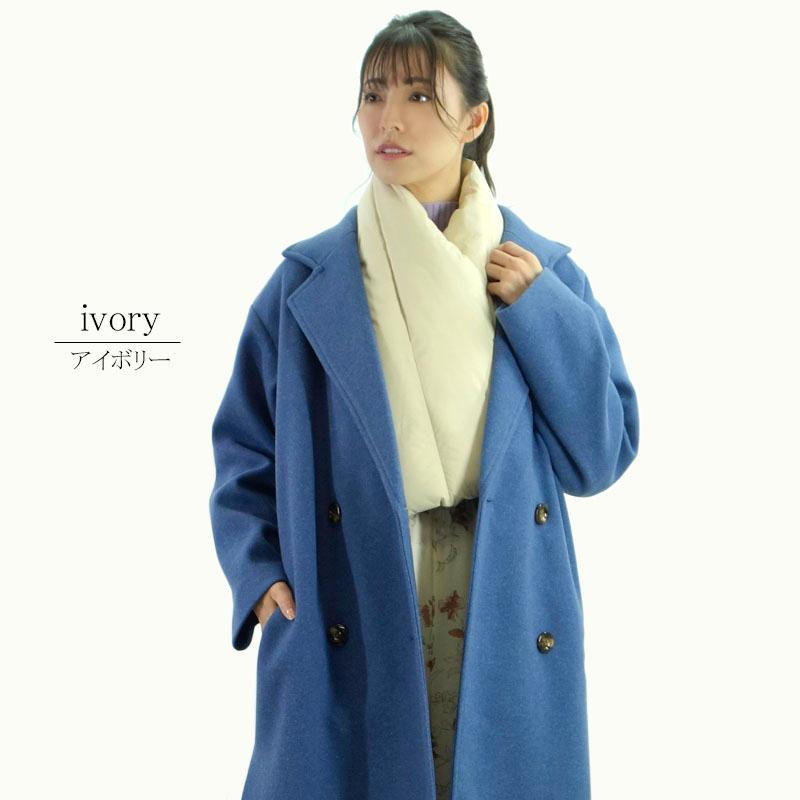 ティペット マフラー 中綿 レディース ストール 大きめ ダウン風 撥水加工 防寒 クロス ショール ふんわり 韓国ファッション |  | 02