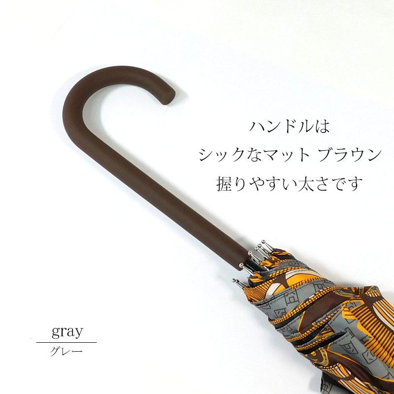 日傘 アフリカン柄 晴雨兼用 長傘 グレー 撥水 ジャンプ傘 雨傘 軽量 完全遮蔽 umbrella ファッション小物 |  | 08