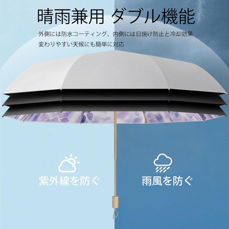 日傘 折りたたみ 晴雨兼用 コンパクト 完全遮光 花柄 雨傘 レディース 軽量 variety umbrella |  | 11