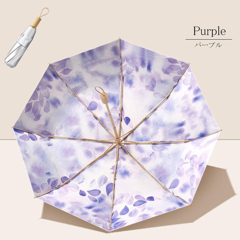日傘 折りたたみ 晴雨兼用 コンパクト 完全遮光 花柄 雨傘 レディース 軽量 variety umbrella |  | 02