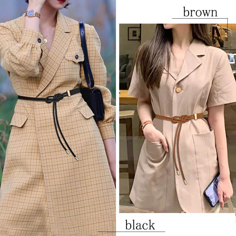 ロープベルト レディース 細め ウエストマーク 20mm幅 フェイクレザー ゴールド金具 おしゃれ スカート ワンピース |  | 05