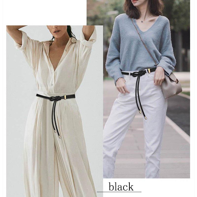 ロープベルト レディース 細め ウエストマーク 20mm幅 フェイクレザー ゴールド金具 おしゃれ スカート ワンピース |  | 06