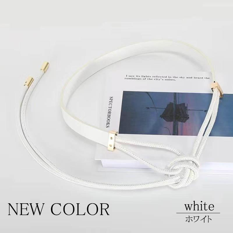 ロープベルト レディース 細め ウエストマーク 20mm幅 フェイクレザー ゴールド金具 おしゃれ スカート ワンピース |  | 07