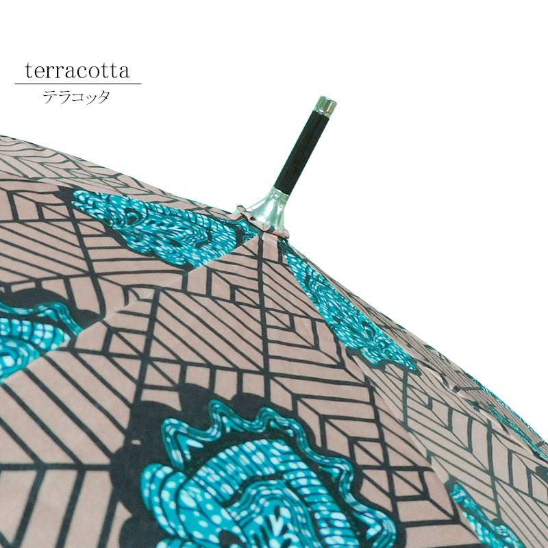 日傘 アフリカン柄 晴雨兼用 長傘 テラコッタ UVカット 撥水 ジャンプ傘 雨傘 軽量 完全遮蔽 umbrella |  | 06