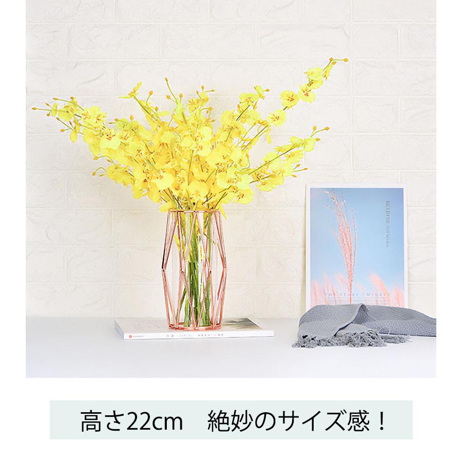 花瓶 おしゃれ 北欧 ゴールド フラワーベース 動画あり ガラス 一輪挿し 高さ22cm インテリア シンプル 北欧インテリア ガラス花瓶 VASE |  | 02
