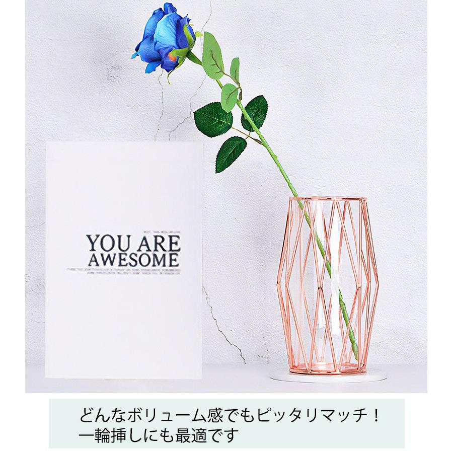 花瓶 おしゃれ 北欧 ゴールド フラワーベース 動画あり ガラス 一輪挿し 高さ22cm インテリア シンプル 北欧インテリア ガラス花瓶 VASE |  | 03