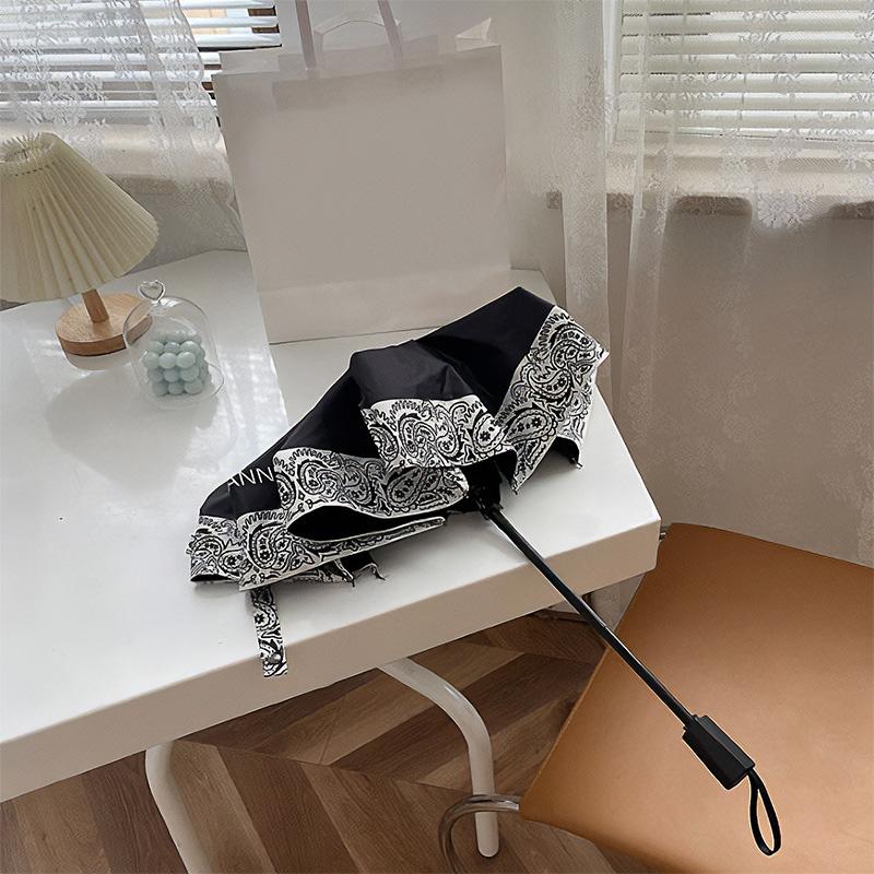 日傘 折りたたみ 晴雨兼用 完全遮光 レディース コンパクト 撥水 遮熱 デイリー バンダナ柄 ペイズリー柄 軽量 umbrella |  | 13