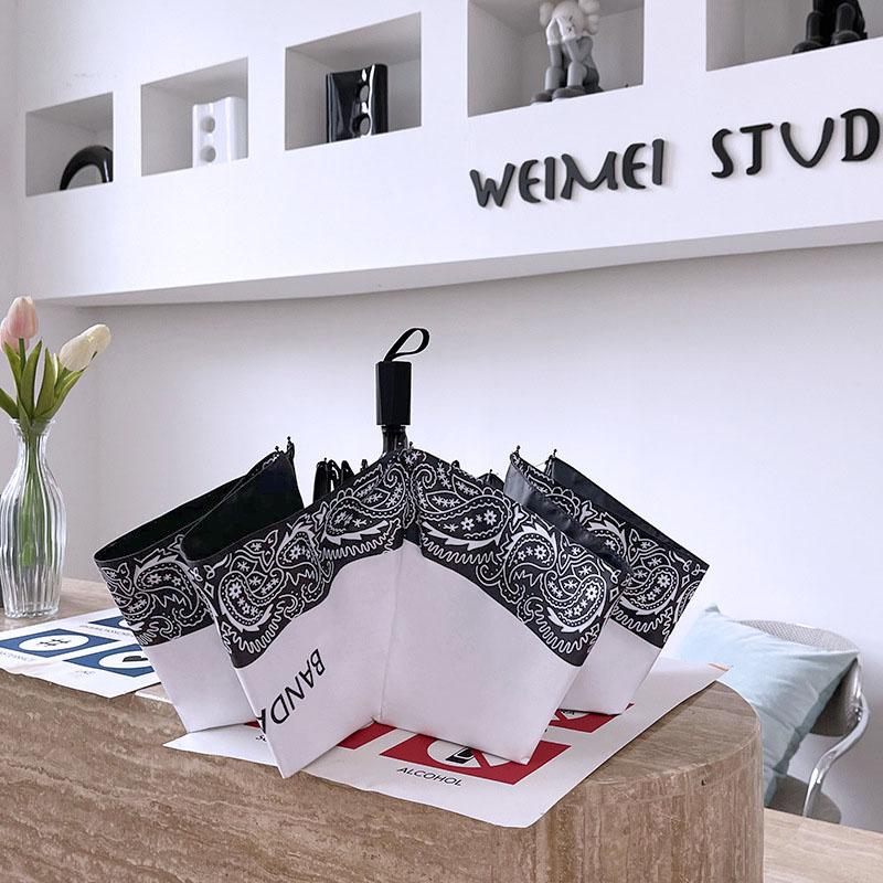 日傘 折りたたみ 晴雨兼用 完全遮光 レディース コンパクト 撥水 遮熱 デイリー バンダナ柄 ペイズリー柄 軽量 umbrella |  | 04