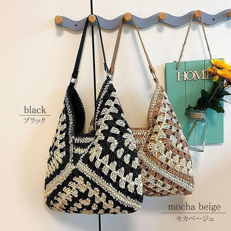 かごバッグ ショルダー トートバッグ 動画あり レディース 夏 A4サイズ 大きめ 高見え 大容量 ストローバッグ 軽量 リゾート |  | 01