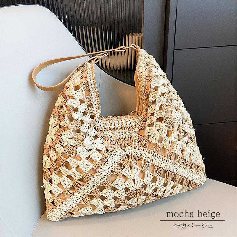 かごバッグ ショルダー トートバッグ 動画あり レディース 夏 A4サイズ 大きめ 高見え 大容量 ストローバッグ 軽量 リゾート |  | 02