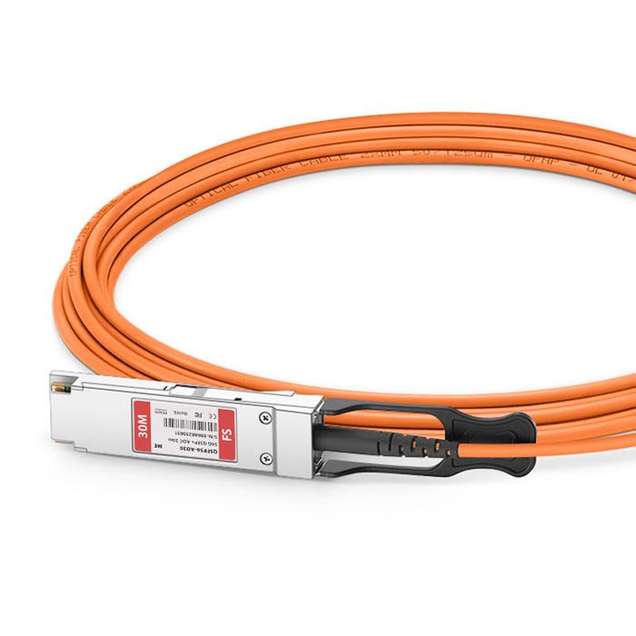 光 ケーブル FS標準 30m (98ft) Mellanox MC220731V-030互換, 56G QSFP+アクティブオプティカルケーブル(AOC) 【バルク品】送料無料｜notepc-store｜05