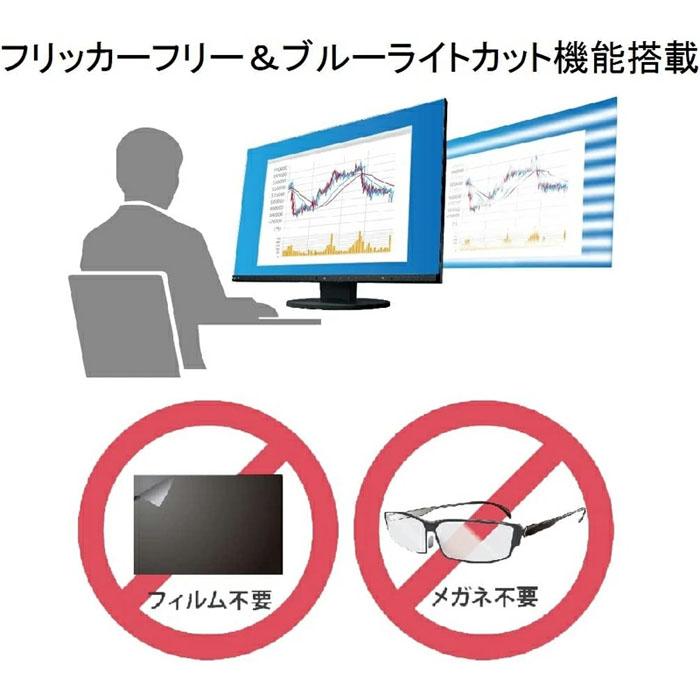 FlexScan EIZO 24.1インチ ブルーライトカット&フリッカーフリー 液晶