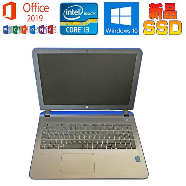 Pavilion 15 ノートパソコン HP 青 Microsoft Office 2019 CORE i3 2.2