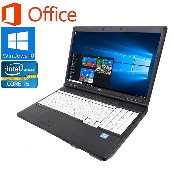 中古パソコン 富士通 A561/D Office 2019 Win 10 Core i5 2.5GHz 新品メモリー8GB 新品SSD240GB DVDスーパーマルチ 10キー HDMI HDMIケーブル付属 無線LAN搭載