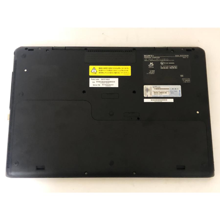 【VAIO】SVS 高速i7 SSD512GB 12GB ブラック ノートPC VAIO 中古パソコン Sony SVS1511AGJB Microsoft Office 2019