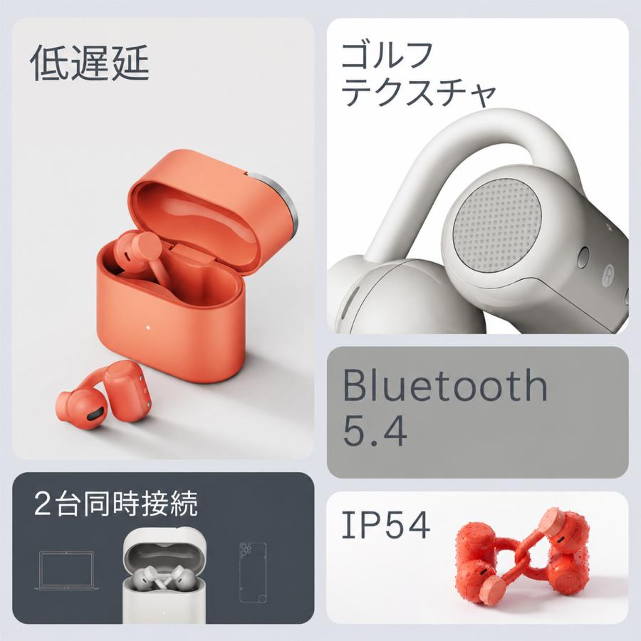 【新発売】 CMF by NOTHING Clip Pro ハイレゾ対応 ワイヤレスイヤホン オープンイヤー Bluetooth 5.4 LDAC 最大32.5時間再生 軽量6.5g IP54 マルチポイント | Nothing | 15