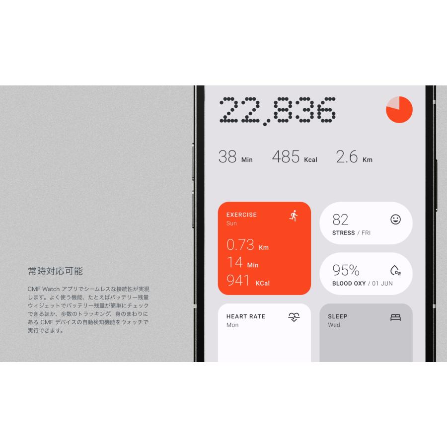 【NOTHING公式 ポイント超還元フェア LINEクーポン進呈】 CMF by Nothing Watch Pro 2 スマートウォッチ Bluetooth通話可能 ベゼル交換可能 GPS内蔵の画像