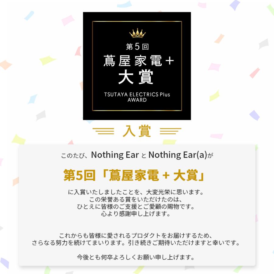 【NOTHING公式店 新春初売りセール10%OFF 更にポイントUP】 Nothing ear ハイレゾ対応 ワイヤレスイヤホン LHDC LDAC Bluetooth5.3 ANC ノイズキャンセリング | Nothing | 22