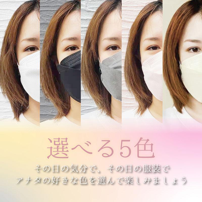 マスク 不織布 不織布マスク 立体 おしゃれ 10枚 4層 立体マスク カラーマスク 小顔マスク 花粉症 防災 | ONE STEP | 10