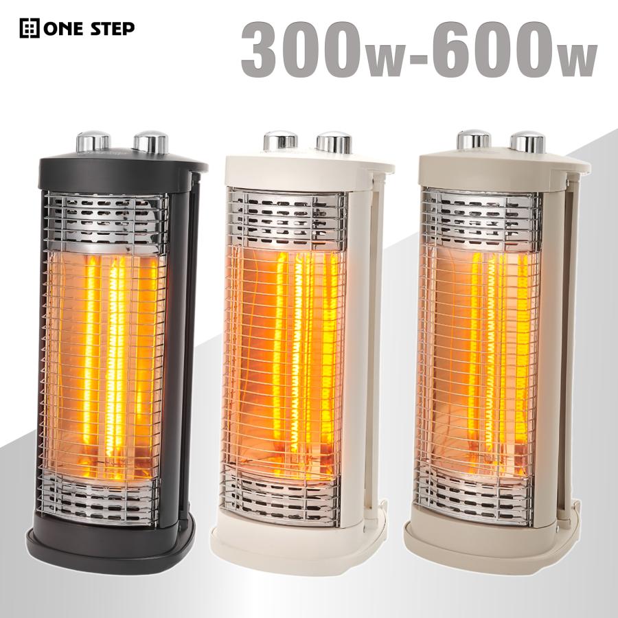 ONE STEP カーボンヒーター 電気ストーブ 300w タイマー付き 縦型 遠