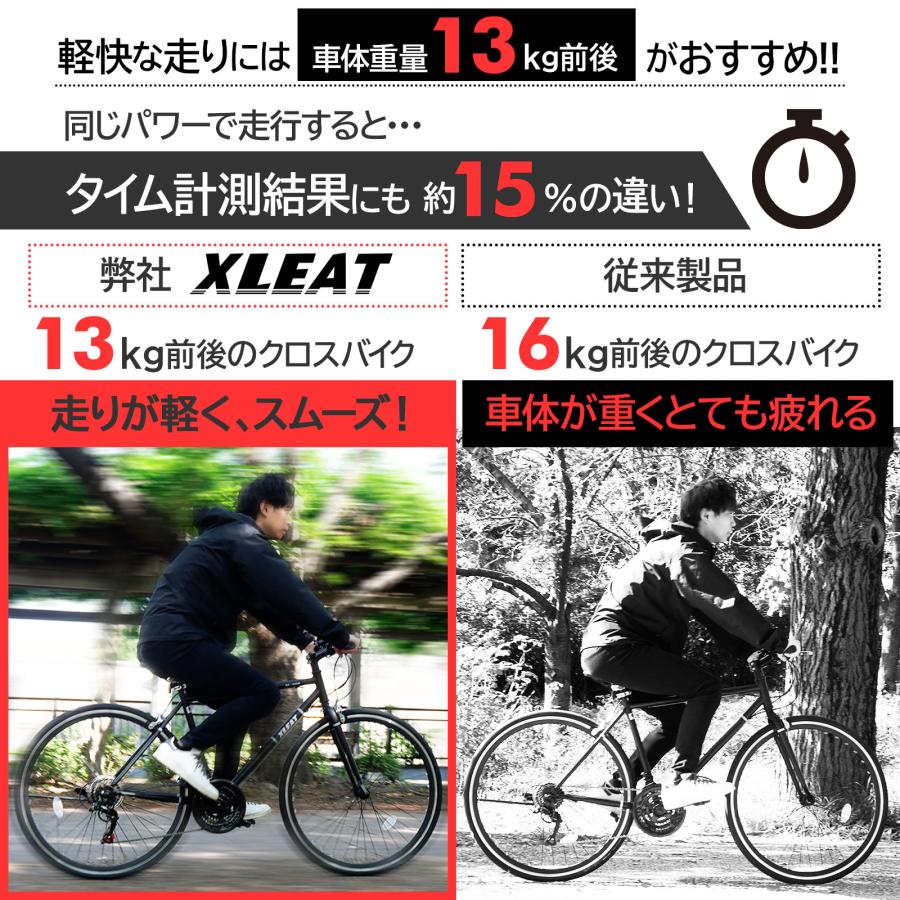 XLEAT クロスバイク 700c 自転車 21段変速 シマノ製 クロモリ 軽量