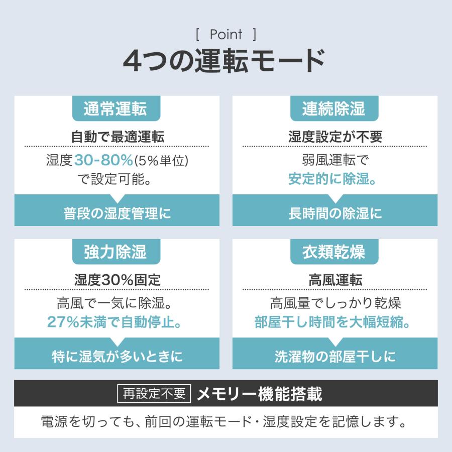 除湿機 衣類乾燥 静音 小型 コンプレッサー式 12l 家庭用 部屋干し 洗面所 除湿乾燥機 静音 コンパクト | ONE STEP | 08
