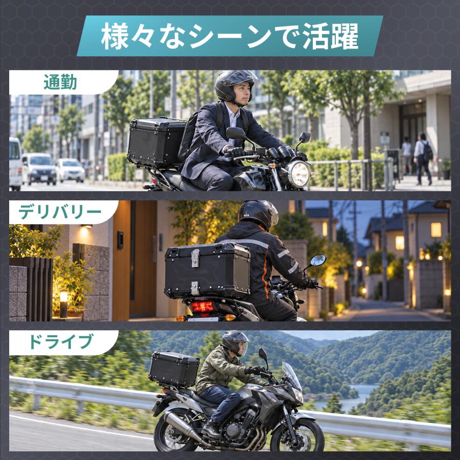 バイク リアボックス バイク用リアボックス トップケース リアトランク 仕切り板 スタンド プレート ボード | ONE STEP | 12