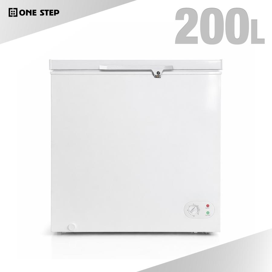 冷凍ストッカー 上開き 家庭用 屋外 業務用 冷凍庫 上開き 200l 省エネ 大容量 バスケット付 鍵付き 新品 | ONE STEP