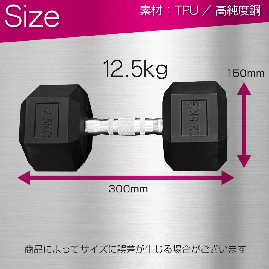 TOP FILM ダンベル 鉄アレイ 12.5kg 2個セット 25kg ヘックスダンベル