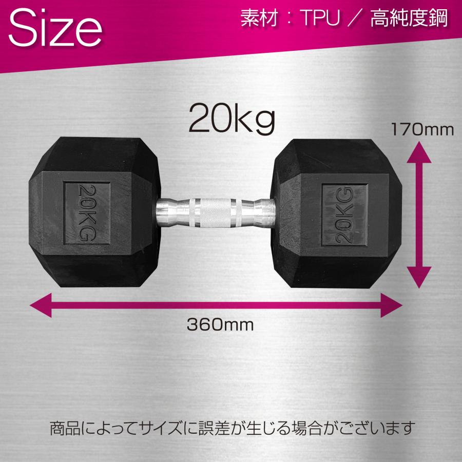 TOP FILM ダンベル 鉄アレイ 20kg ヘックスダンベル ヘキサゴン