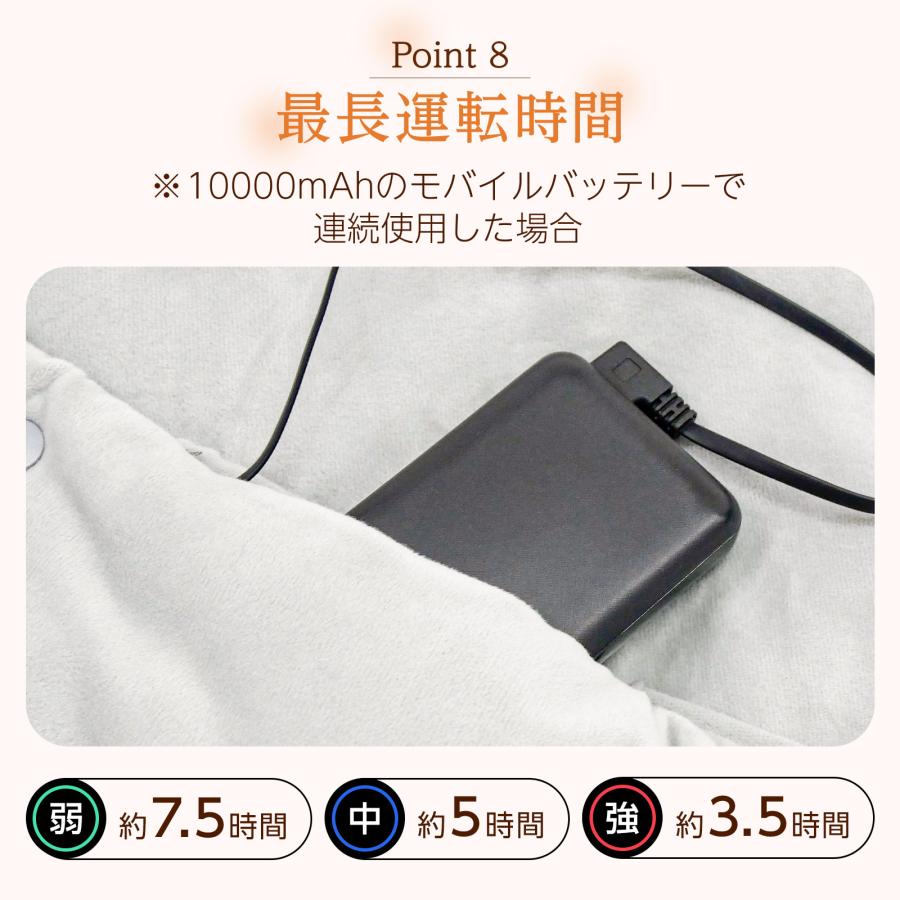 ホットマット 電気マット 一人用 usb ミニ 電気 充電式 電気座布団 usb給電式 1人用 足元 椅子 ペット 犬 | ONE STEP | 12