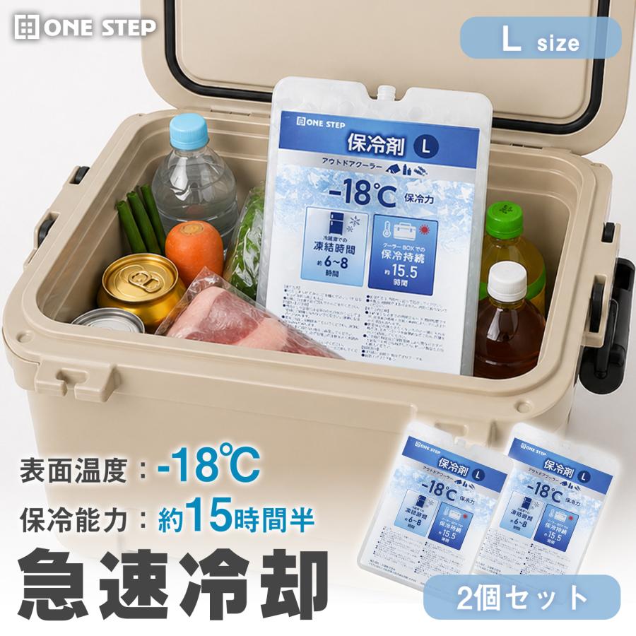 保冷剤 最強 長時間 強力 ハード 急速凍結 超低温 Lサイズ 2個セット アウトドア キャンプ クーラーボックス | ONE STEP